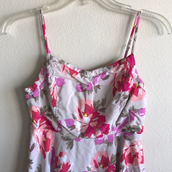 Adjustable straps Zipper back Taupe Pink Flowing Floral Dress OLD NAVY Size S - Picture 4 of 8